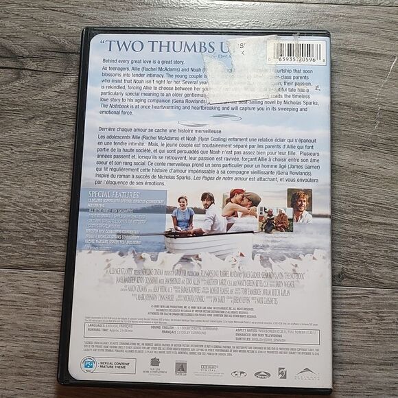 The Notebook DVD From The Best-selling Novel By Nicholas Sparks - Picture 7 of 7